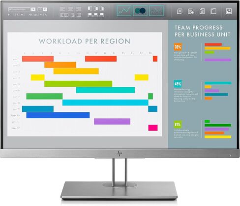 HP ELITERISPLAY E243I عرض LED 61 سم (24 ") Wuxga مسطحة أسود ، فضية (متجددة) in Saudi Arabia
