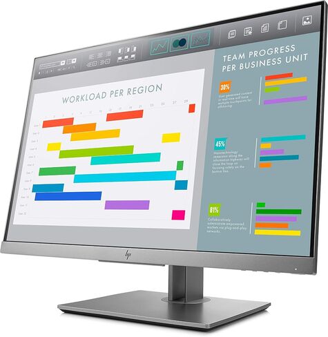 HP ELITERISPLAY E243I عرض LED 61 سم (24 ") Wuxga مسطحة أسود ، فضية (متجددة) in Saudi Arabia