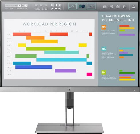 HP ELITERISPLAY E243I عرض LED 61 سم (24 ") Wuxga مسطحة أسود ، فضية (متجددة) in Saudi Arabia