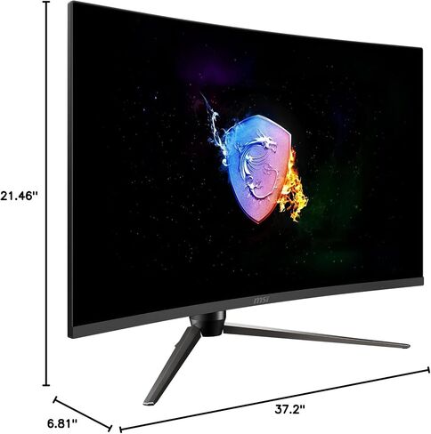 MSI AG321CR ، 32 "Maming Monitor ، 1920 X 1080 (FHD) ، VA ، 165Hz ، FreeSync Premium ، HDR Ready HDMI ، DisplayPort ، Tilt ، Debivel ، Hudge Admable ، Pivot ، Black in Saudi Arabia