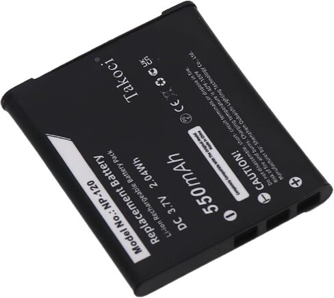 3.7V 550mAh استبدال NP-120 ، NP-120DBA بطارية متوافقة مع Ca'Sio ExiLim Ex-Ex-S200bk ، Ex-S200 ، Ex-S200BE ، Ex-S200BK ، EX-S200EO ، EX-S200PK ، EX-S200SR ، EX-ZS10 ، EX-ZS10BE ، EX-ZS10PK in Kuwait