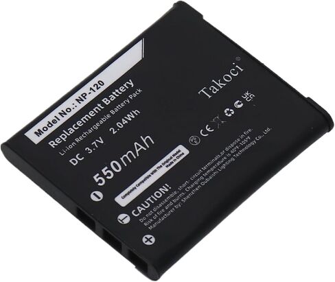 3.7V 550mAh استبدال NP-120 ، NP-120DBA بطارية متوافقة مع Ca'Sio ExiLim Ex-Ex-S200bk ، Ex-S200 ، Ex-S200BE ، Ex-S200BK ، EX-S200EO ، EX-S200PK ، EX-S200SR ، EX-ZS10 ، EX-ZS10BE ، EX-ZS10PK in Kuwait