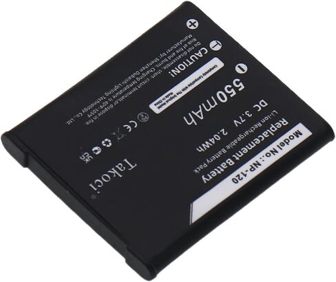 3.7V 550mAh استبدال NP-120 ، NP-120DBA بطارية متوافقة مع Ca'Sio ExiLim Ex-Ex-S200bk ، Ex-S200 ، Ex-S200BE ، Ex-S200BK ، EX-S200EO ، EX-S200PK ، EX-S200SR ، EX-ZS10 ، EX-ZS10BE ، EX-ZS10PK in Kuwait