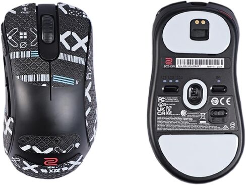 Mouse Grip Tape Full Coverage for BenQ Zowie EC2-DW, Self-Adhesive Sweat-Resistant Professional Mice Upgrade Kit,Mouse Feet Skates(Foot pad + Black Mouse Grip Tape) in Saudi Arabia