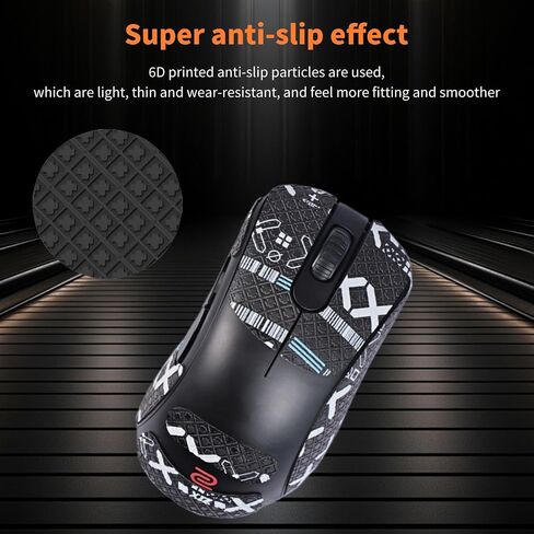 Mouse Grip Tape Full Coverage for BenQ Zowie EC2-DW, Self-Adhesive Sweat-Resistant Professional Mice Upgrade Kit,Mouse Feet Skates(Foot pad + Black Mouse Grip Tape) in Saudi Arabia