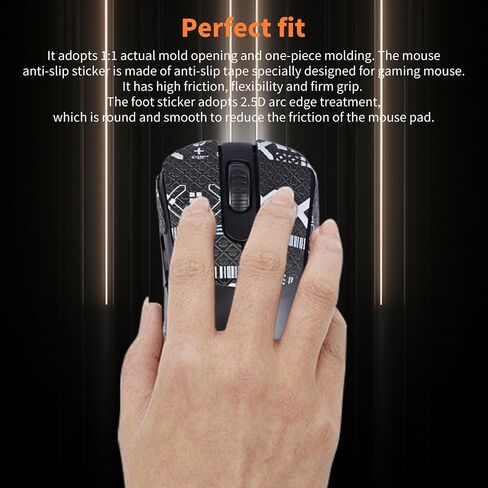 Mouse Grip Tape Full Coverage for BenQ Zowie EC2-DW, Self-Adhesive Sweat-Resistant Professional Mice Upgrade Kit,Mouse Feet Skates(Foot pad + Black Mouse Grip Tape) in Saudi Arabia