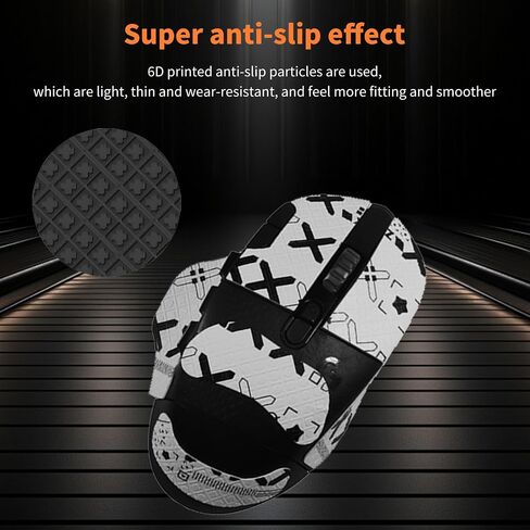 Mouse Grip Tape for Logitech G604 Gaming Mouse, Rounded Curved Edges Mouse Feet Skates,Self-Adhesive PreCut Sweat-Resistant Professional Mice Upgrade Kit(Foot pad + White Mouse Grip Tape) in Saudi Arabia