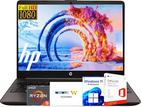 HP Business Laptop (تشمل MS Office 365) ، معالج AMD Ryzen 5 5500U 6-CORES ، 16 جيجا بايت ذاكرة الوصول العشوائي 512GB SSD ، 15.6 " in Saudi Arabia