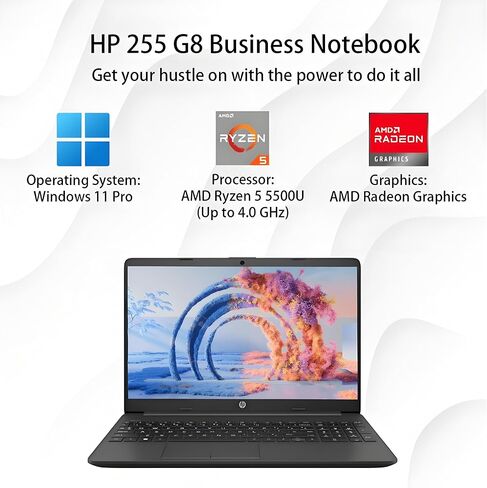 HP Business Laptop (تشمل MS Office 365) ، معالج AMD Ryzen 5 5500U 6-CORES ، 16 جيجا بايت ذاكرة الوصول العشوائي 512GB SSD ، 15.6 " in Saudi Arabia