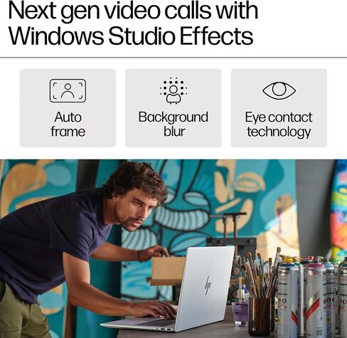HP Envy 17 Business Lastop ، 17.3 "FHD Touchscreen ، Intel Ultra 7 155H 16-Core (4.8GHz) ، 64 GB DDR5 RAM ، 1 TB SSD ، COPILOT AI ، Intel ARC Graphics ، Wi-Fi 7 ، Backlit KB ، Windows 11 Pro ، in Kuwait