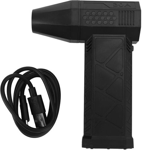 yoidesu electric air duster ، 130000 دورة في الدقيقة قابلة لإعادة الشحن منفضة الهواء المضغوطة ، منفاخ جاف طائرة قابلة لإعادة الاستخدام لسيارة لوحة مفاتيح الكمبيوتر في الهواء الطلق ، 15W (أسود) in Saudi Arabia