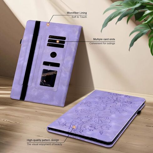 Case for Google Pixel Tablet 11 Inch 2023 Release, Slim PU Leather Folio Cover with Multi-Angle Stand and Pen Holder, Purple in Saudi Arabia