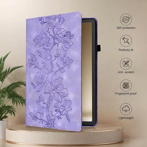 Case for Google Pixel Tablet 11 Inch 2023 Release, Slim PU Leather Folio Cover with Multi-Angle Stand and Pen Holder, Purple in Saudi Arabia