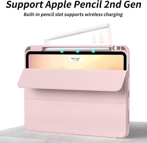 Case for iPad Pro 12.9-inch 2022/2021 (6th/5th Generation), iPad Air 13 Inch (M3/M2,2025/2024) with Pencil Holder|2nd Gen Pencil Charging|Auto Sleep/Wake|Flexible TPU Protective Cover (Gray) in Kuwait