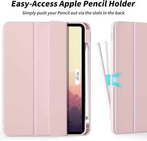 Case for iPad Pro 12.9-inch 2022/2021 (6th/5th Generation), iPad Air 13 Inch (M3/M2,2025/2024) with Pencil Holder|2nd Gen Pencil Charging|Auto Sleep/Wake|Flexible TPU Protective Cover (Gray) in Kuwait