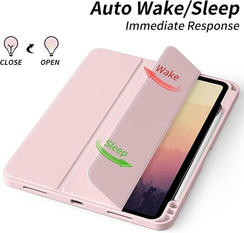 Case for iPad Pro 12.9-inch 2022/2021 (6th/5th Generation), iPad Air 13 Inch (M3/M2,2025/2024) with Pencil Holder|2nd Gen Pencil Charging|Auto Sleep/Wake|Flexible TPU Protective Cover (Gray) in Kuwait