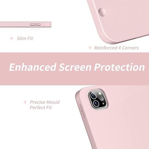 Case for iPad Pro 12.9-inch 2022/2021 (6th/5th Generation), iPad Air 13 Inch (M3/M2,2025/2024) with Pencil Holder|2nd Gen Pencil Charging|Auto Sleep/Wake|Flexible TPU Protective Cover (Gray) in Kuwait