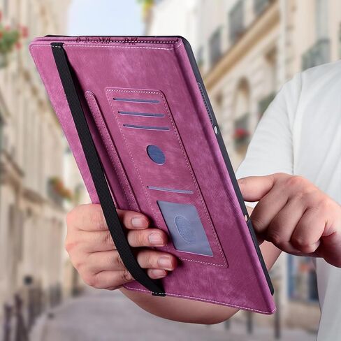 علبة من Google Pixel Tablet 11 بوصة 2023 ، وغطاء الورقة الجلدية النحيفة مع حامل متعدد الزوايا وحامل القلم ، الأرجواني in Kuwait