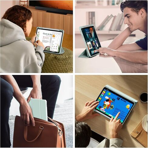 بالنسبة إلى IPAD Pro 11 Inch Case M4 (2024) GEN الخامس ، حالة ذكية واضحة واضحة مع إيقاظ النوم التلقائي والصدمة والإسقاط ، يدعم Pencil Pro و Pencil (USB-C) ، Pink in Kuwait