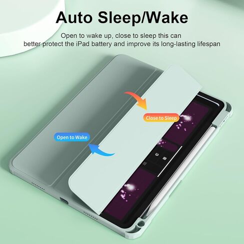 بالنسبة إلى IPAD Pro 11 Inch Case M4 (2024) GEN الخامس ، حالة ذكية واضحة واضحة مع إيقاظ النوم التلقائي والصدمة والإسقاط ، يدعم Pencil Pro و Pencil (USB-C) ، Pink in Kuwait