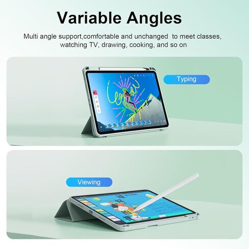 بالنسبة إلى IPAD Pro 11 Inch Case M4 (2024) GEN الخامس ، حالة ذكية واضحة واضحة مع إيقاظ النوم التلقائي والصدمة والإسقاط ، يدعم Pencil Pro و Pencil (USB-C) ، Pink in Kuwait