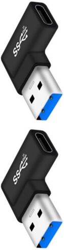 Pack of 2 USB C to USB3.0 Adapter Right Angled 90 Degree Type C Plug for Smartphones Laptops and More Devices in Saudi Arabia