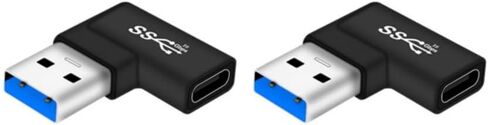 Pack of 2 USB C to USB3.0 Adapter Right Angled 90 Degree Type C Plug for Smartphones Laptops and More Devices in Saudi Arabia