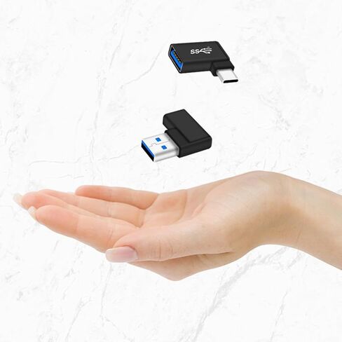 Pack of 2 USB C to USB3.0 Adapter Right Angled 90 Degree Type C Plug for Smartphones Laptops and More Devices in Saudi Arabia