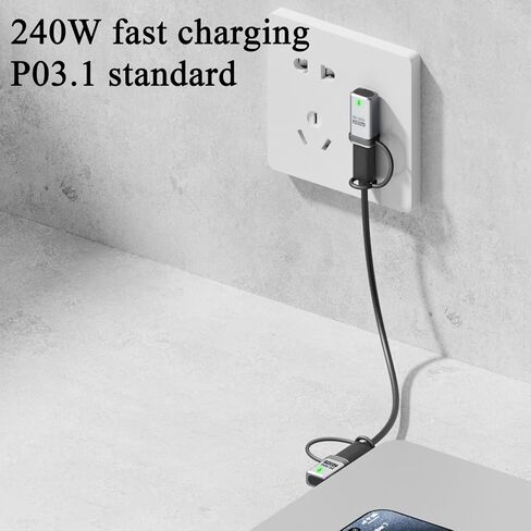 محول USB Type C ، محول USB المحمول مع Lanti-Lost Lanyard | موصل الهاتف الخليوي للمكاتب المنزلية أقراص أجهزة الكمبيوتر المحمولة in Kuwait