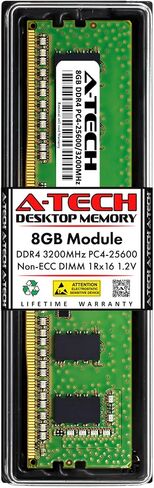 A-Tech 8GB RAM بديل لـ Kingston KCP432NS6/8 | DDR4 3200MHz PC4-25600 (PC4-3200AA) 1RX16 in Saudi Arabia