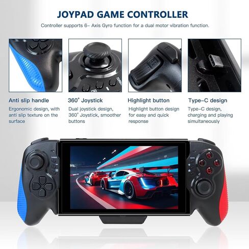 KOGUNXU New for Switch Controller with 6-Axis Gyro & Vibration Direct Plug Type-C Compatible for Switch/OLED in Kuwait