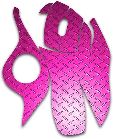 MightySkins Skin for Logitech M570 Wireless Trackball Mouse - Pink Diamond Plate | Protective, Durable, and Unique Vinyl Decal wrap Cover | Easy to Apply, Remove, and Change Styles | Made in The USA in Saudi Arabia