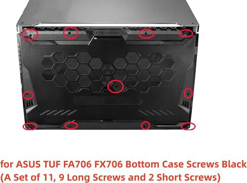 Lower Bottom Base Cover Case Screws Replacement for ASUS TUF FA706 FX706 FX706 FX706HC FX706LI FX706HE FA706IH FA706II FA706IU FA706IV FA706LI Bottom Case Screws Black in Saudi Arabia