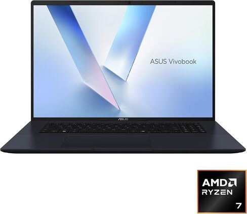 Asus Vivobook 18 جهاز كمبيوتر محمول ، 18 "Wuxga 144hz ، AMD Ryzen 7 260 مع XDNA NPU ، AMD Radeon Graphics ، 32GB RAM ، 1TB SSD ، الأزرق الهادئ ، M1807HA-DB79 in Kuwait