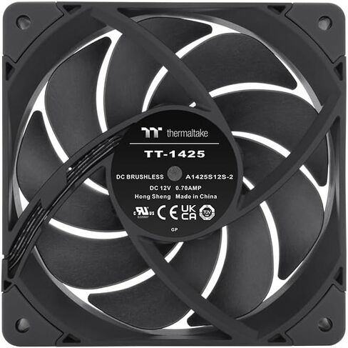 Thermaltake Toughfan 14 Pro No LED 2 Pack 140mm PC Case Fan 5.5 × 5.5 × 1 بوصة 119.6 CFM 0.14 في H2O 31.6 DBA 4.32 W 12V PWM 4PIN PWM 40،000 ساعة in Saudi Arabia