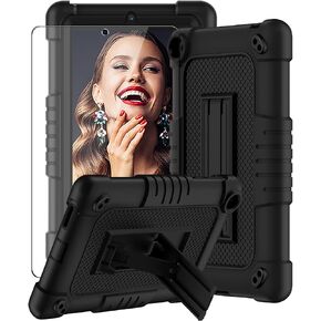 Mignova for Walmart Onn 7 2022 Model Gen 3 7 inch Case with 9H HD Screen Protector Film/for Walmart Onn 7 Model 100071481 Case Shockproof Kids Friendly with Shoulder Strap Shell (Black+Black/2 Pcs) in Kuwait