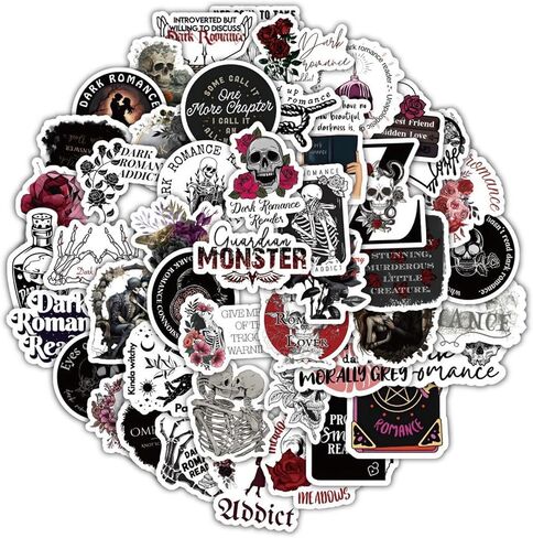 120 Piece Dark Romance Book Sticker Set - Bookish, Festival Themed Stickers for Kindle & More in Saudi Arabia