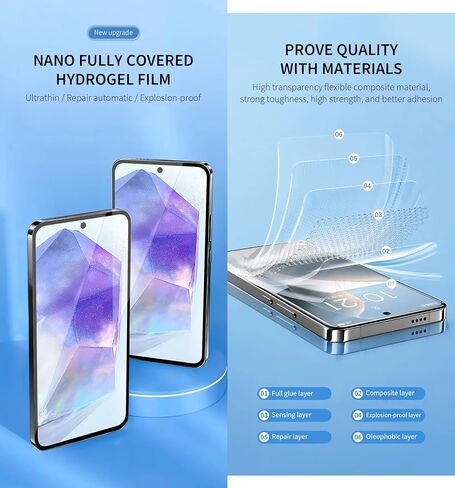 3pcs فيلم هيدروجيل مقاوم للغبار لـ Samsung Galaxy S25 Ultra 5G 6.9 "Soft TPU Screen Screen in Saudi Arabia