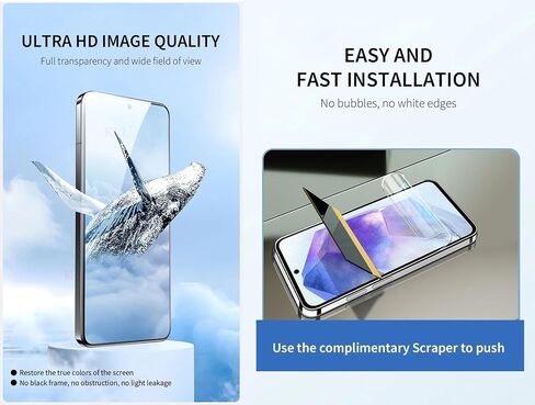 3pcs فيلم هيدروجيل مقاوم للغبار لـ Samsung Galaxy S25 Ultra 5G 6.9 "Soft TPU Screen Screen in Saudi Arabia