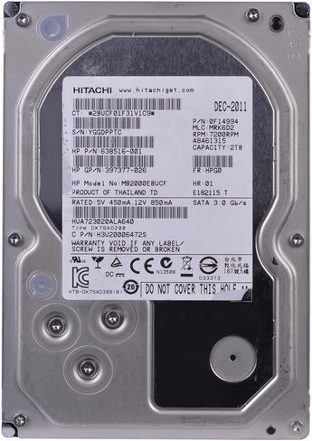 HP/Hitachi Ultrastar 7K3000 HUA723020ALA640 (MB2000EBUCF) 2TB 7200RPM 64MB CACHE SATA 3.0GB/S 3.5 بوصة محرك أقرا in Saudi Arabia