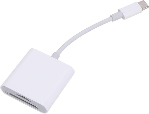 Tbest USB C Card Reader High Speed 500MB / S Plug and Play Dual Slot Memory Storage Adapter for Smartphones Laptops ABS Black 3.54in in Saudi Arabia