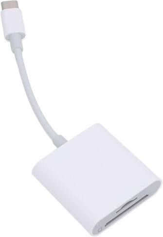 Tbest USB C Card Reader High Speed 500MB / S Plug and Play Dual Slot Memory Storage Adapter for Smartphones Laptops ABS Black 3.54in in Saudi Arabia