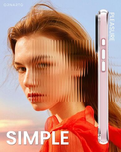 ORNARTO Air Case for iPhone 17 Pro Max Clear | Military-Grade Drop Protection | Camera Control Button | Compatible with MagSafe | Built-in Air Phone Cover - Pink in Saudi Arabia