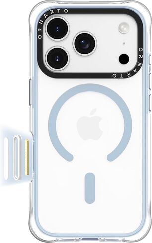 ORNARTO Air Case for iPhone 17 Pro Max Clear | Military-Grade Drop Protection | Camera Control Button | Compatible with MagSafe | Built-in Air Phone Cover - Pink in Saudi Arabia