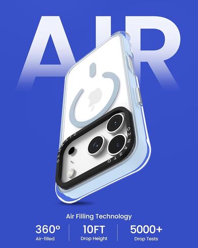 ORNARTO Air Case for iPhone 17 Pro Max Clear | Military-Grade Drop Protection | Camera Control Button | Compatible with MagSafe | Built-in Air Phone Cover - Pink in Saudi Arabia