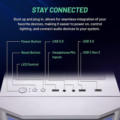 Skytech Gaming Archangel Desktop PC ، Intel i5 13400f 2.5 GHz (4.6GHz Turbo) ، NVIDIA RTX 5060 TI 8GB ، 1TB NVME SSD ، 32GB DDR5 RAM 5200 RGB ، 650W GOLD PSU ، WI ، WIN 11 in Saudi Arabia