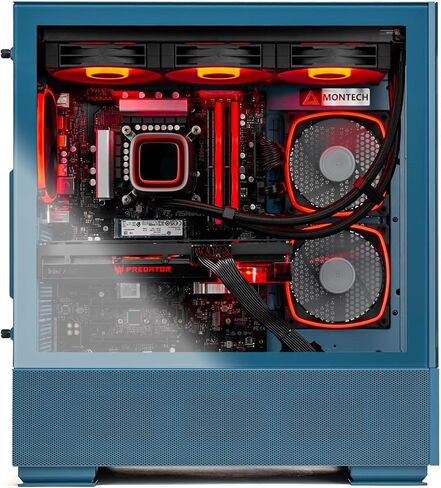 Skytech Gaming Azure Desktop PC ، Ryzen 7 7800x3d 4.2 GHz (5GHz Turbo) ، AMD RX 9060 XT 16GB ، 1TB Gen4 NVME SSD ، 32GB DDR5 RAM 5200 RGB ، 650W GOLD PSU ، 360MM ARGB AIO ، WI-FI ، WIN 11 in Saudi Arabia