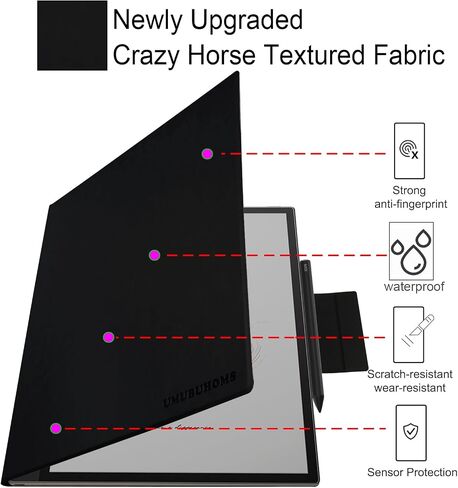 Magnetic Stand Case for 13.3'' Boox Tab X C (2025) / Boox Note Max (2024) Lightweight Book Folio Cover with Anti-Lost Magnetic Pen Buckle & Auto Wake/Sleep (Black) in Kuwait