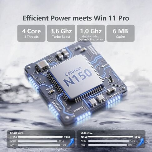 2025 Laptop, Laptop Computer with Celeron N150, Lap top with 16GB DDR4 1TB SSD, 15.6" IPS 1080P, Backlit Keyboard Fingerprint, Win 11 Pro, Portable Laptops for Work Office Student in Kuwait