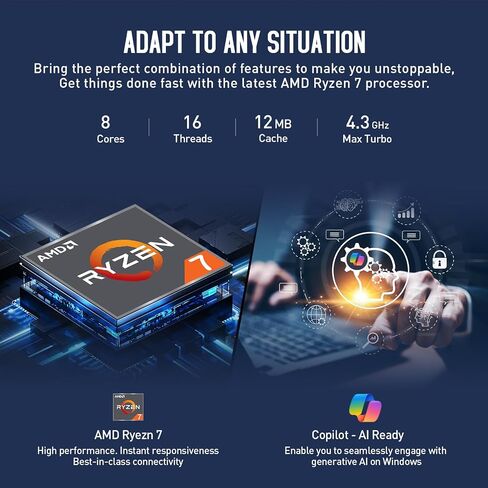 ACER ASPIRE 3 LAPTOP 15 INCH ، 15.6 "FHD Business Laptop Computer ، AMD Ryzen 7 (8 CORES) ، 32GB RAM 1TB SSD ، Windows 11 Pro Lifetime Office ، Ethernet Port ، USB-C in Saudi Arabia